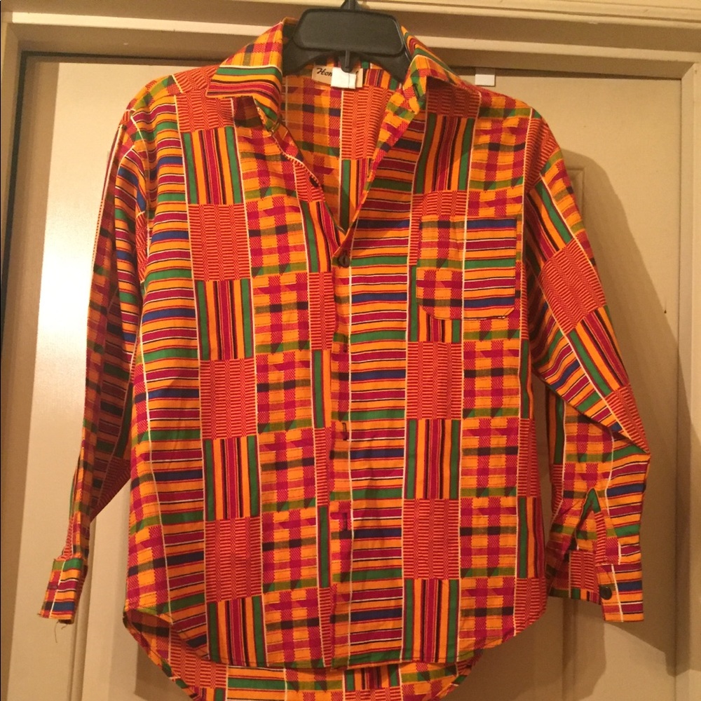 Boy’s kente cloth shirt